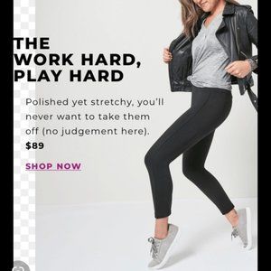 Stella & Dot Work Hard, Play Hard Black Leggings, Size 1X